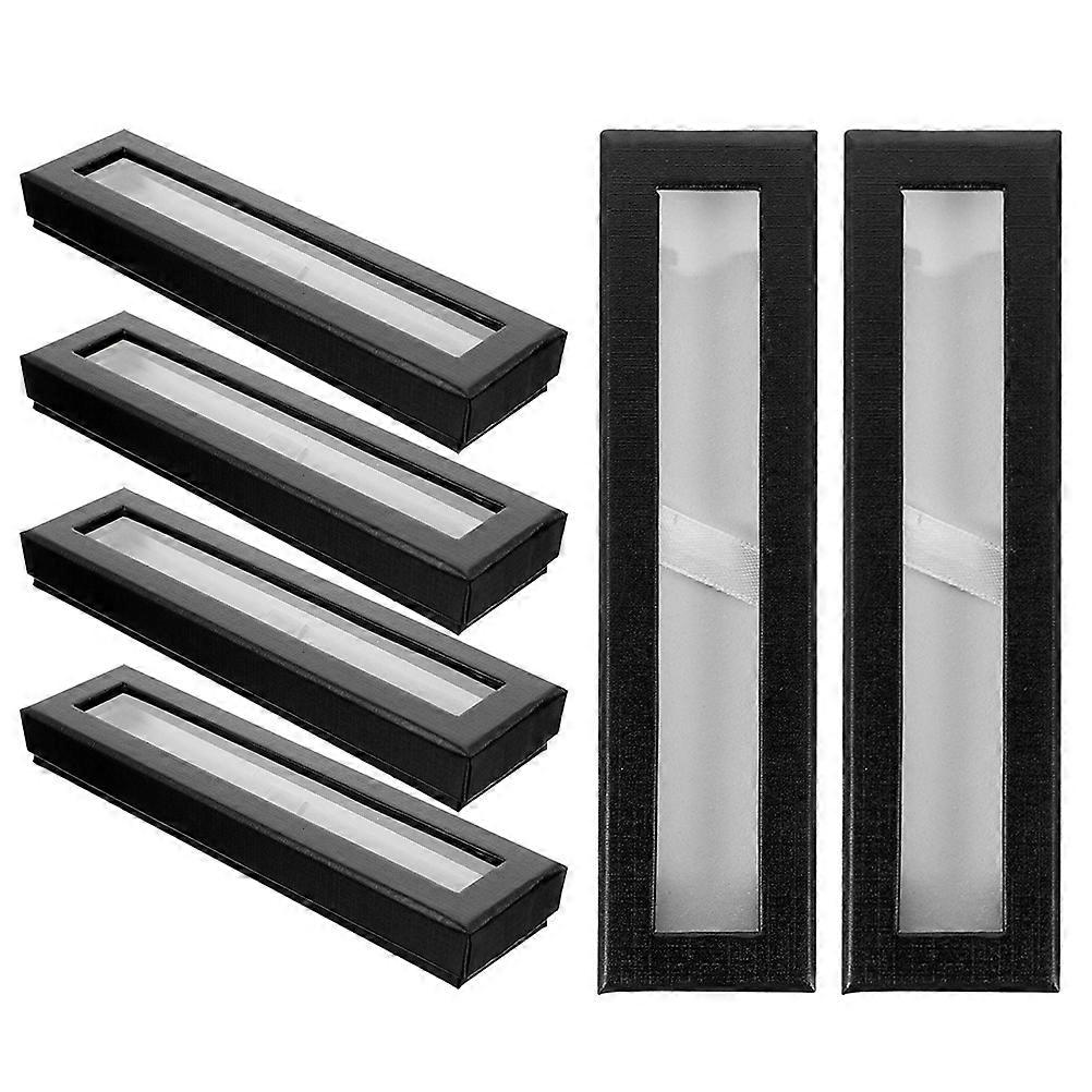 6pcs Transparent Fountain Pen Display Boxes, Stylish & Multi Functional Packaging Cases with Window Design for Friends and Family
