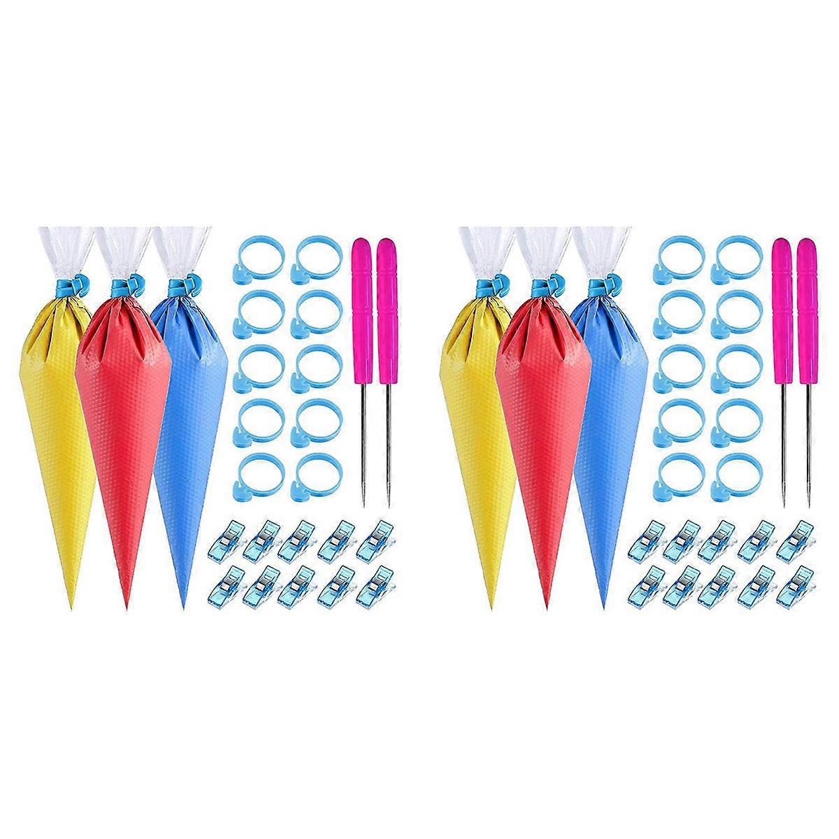 244Pcs Tipless Piping Bags - 200Pcs Disposable Piping Pastry Bag for Icing/Cookies Decorating -Cake