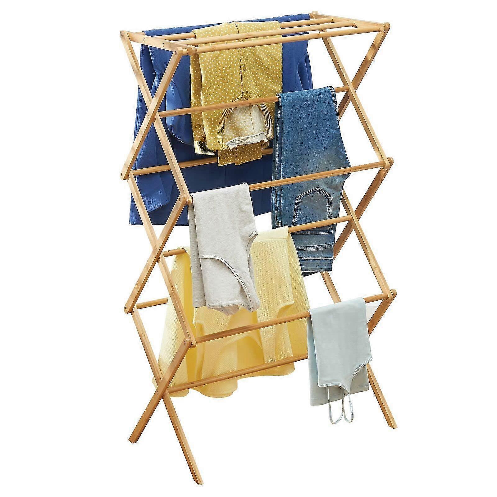 Collapsible Clothes Drying Rack Suitable for Indoor and Outdoor Usage with Space-Saving Design and Easy Storage Solution