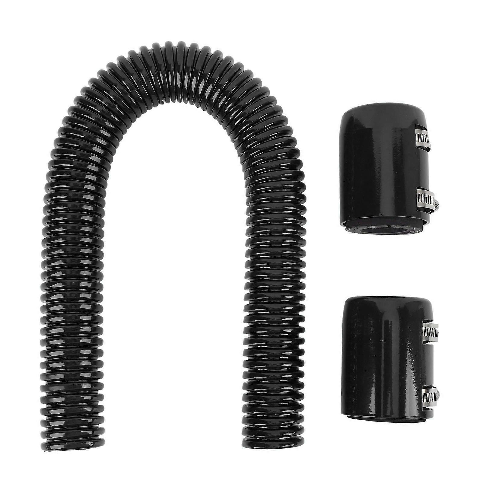 24in Stainless Steel Coolant Radiator Hose Kit Flexible Efficient Cooling Coolant Hose Kit for 1 3/4in 1 1/2in 1 1/4in Hose Black MK38984