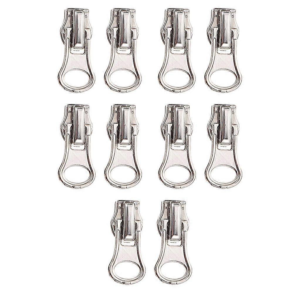 Coat Zipper Puller Professional Zipper Heads Clothes Zips Daily Use Almond Shape Zinc Alloy Replacement for Damaged Zippers 20Pcs