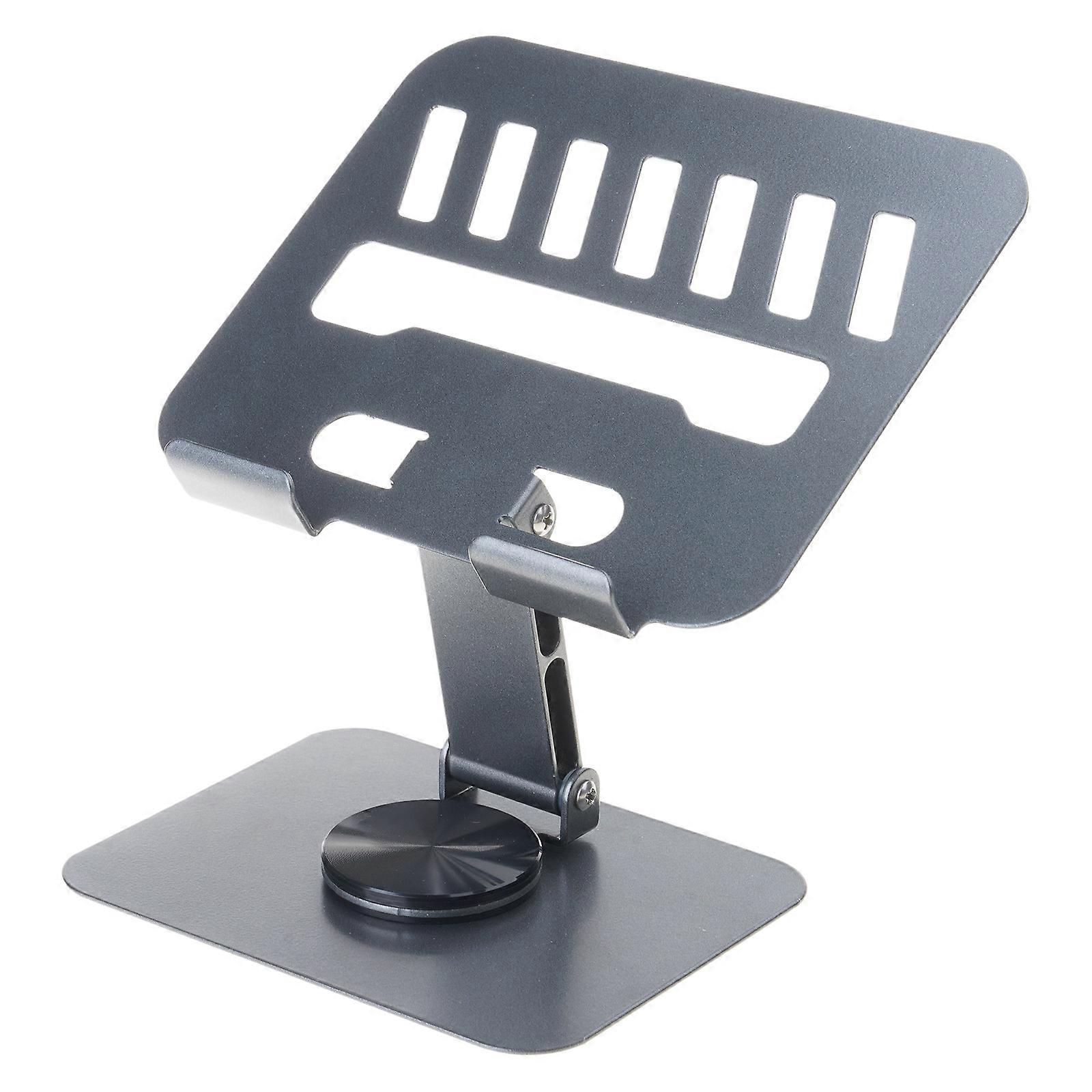 Portable Laptop Stand With Hollowed Out Structure For Better Heat Dissipation Height Adjustment Rod Lifting Accessory grey