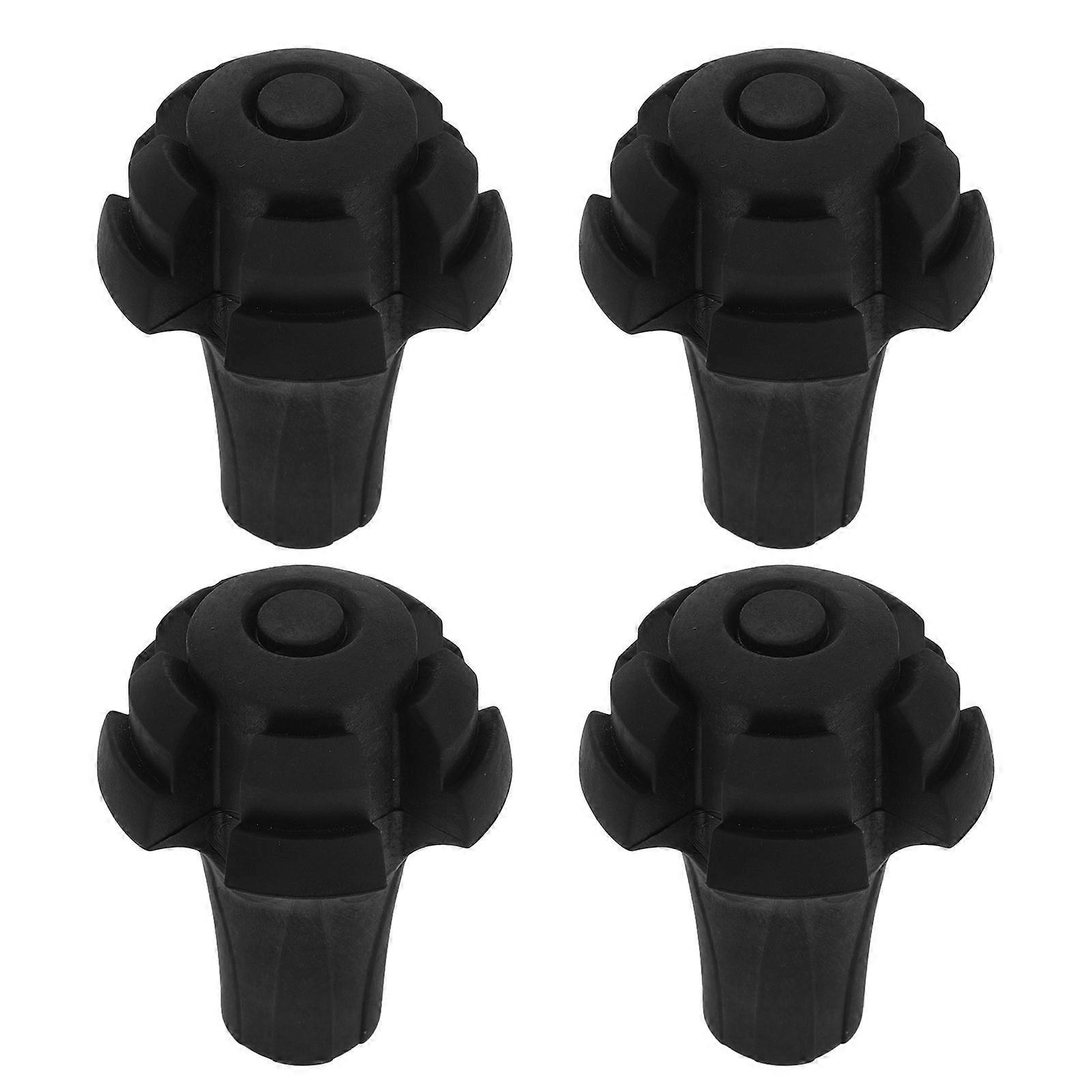 Trekking Pole Tips Rubber Walking Stick Tips Protective Hiking Enthusiasts 4Pcs
