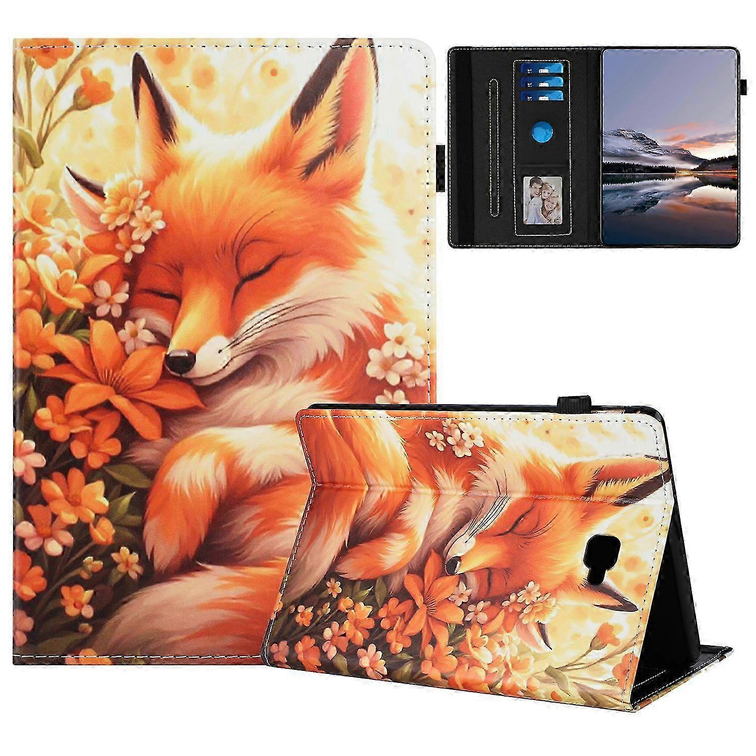 Patterned Leather Tablet Cover with Auto Feature for Compatible Samsung Galaxy Tab A 10.1 (2016) T580