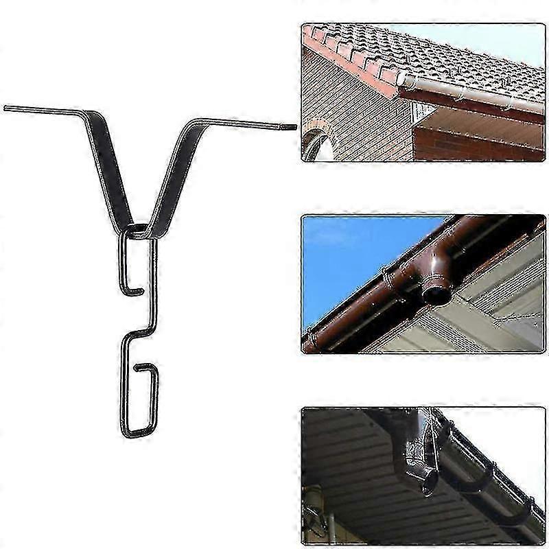 Rain Chain Hooks For Gutter Downpipe Outlets, V Mount Rain Chain Clips For Gutters Rain Chain Anchors