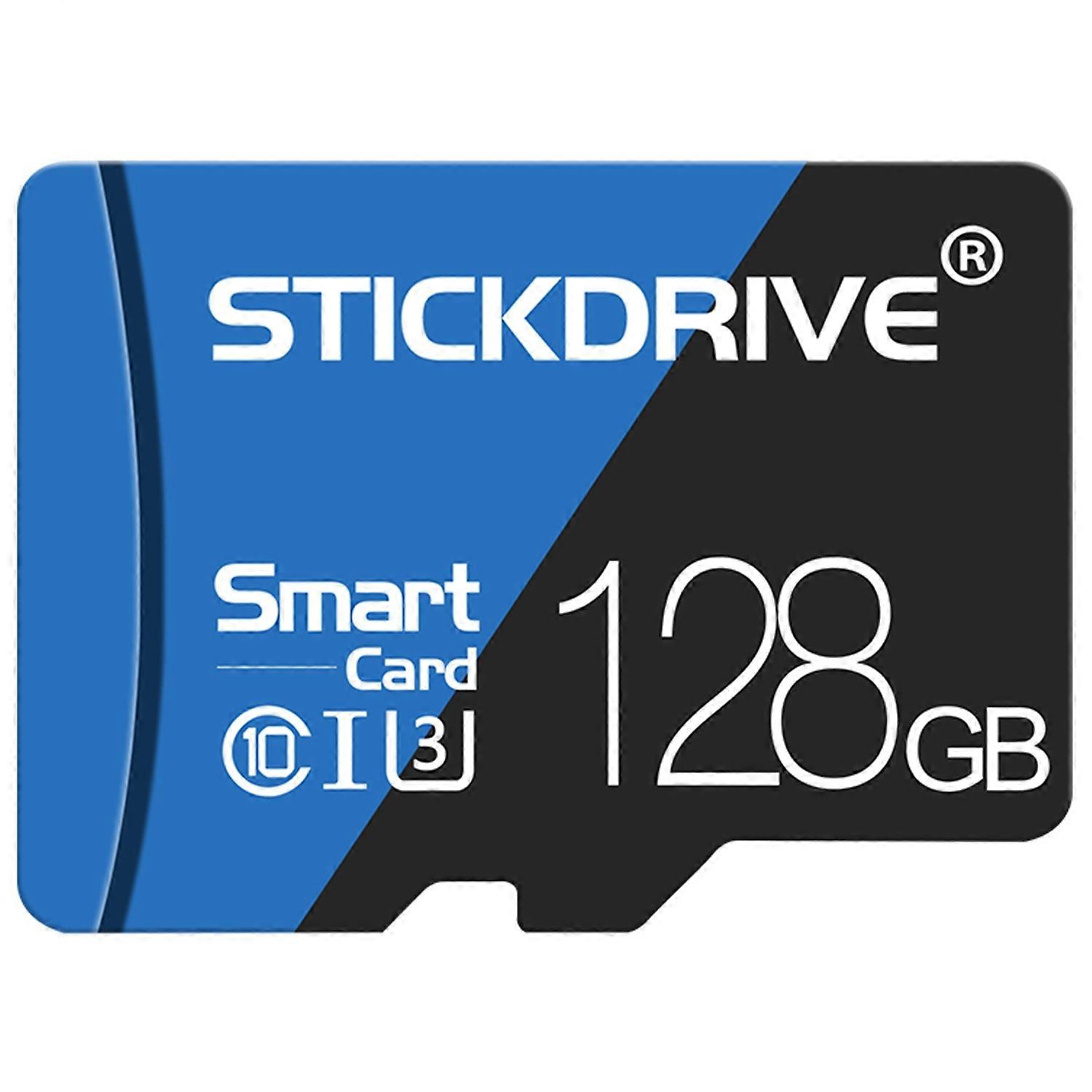 STICKDRIVE U3 128GB Micro SD Class 10 TF Memory Card 80MB s High-Speed with Card Adapter for Camera 