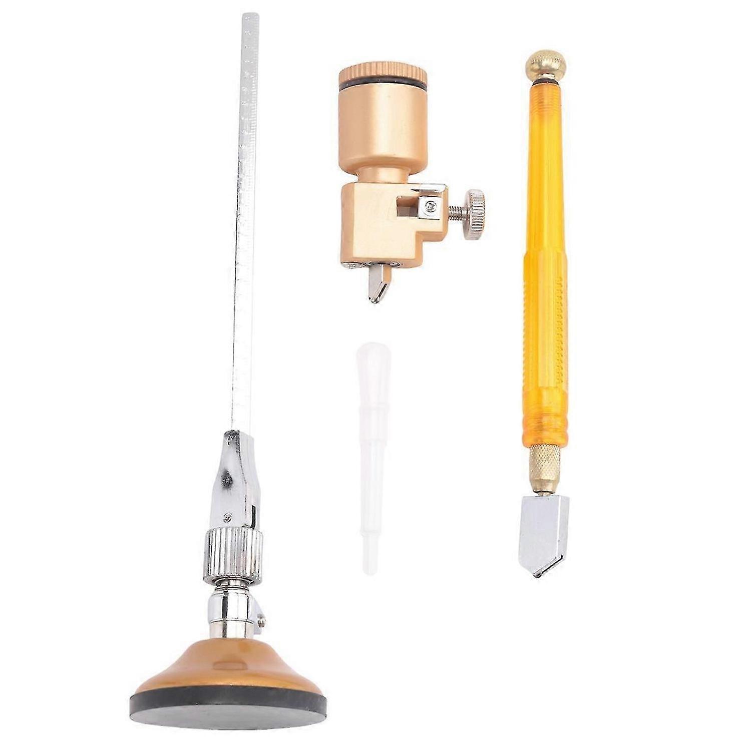 Circular Glass Cutter with Suction Cup Adjustable Circular Glass Cutter Tool Kit with a Glass Cutter