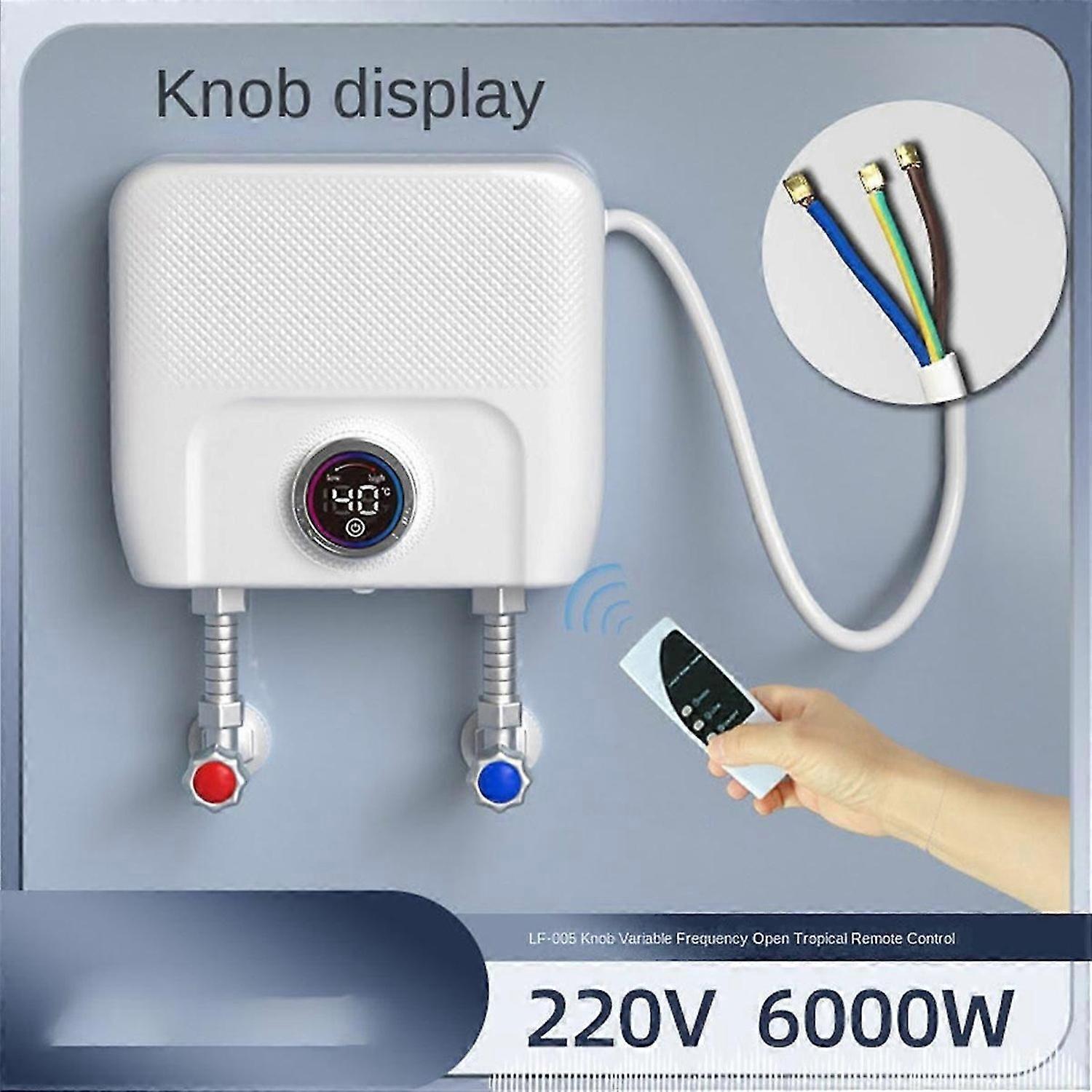 Water Heater Electric Instant Water Heater ,Conversion Between Fahrenheit and Celsius, Remote Contro
