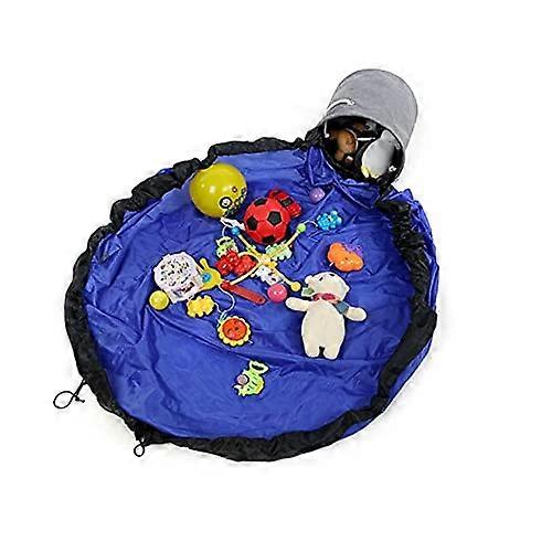 Portable Kids Toy Storage Bag Drawstring Play Mat for Toy Tidy and Storage Container Bag Organiser Bag Blue 1.5m