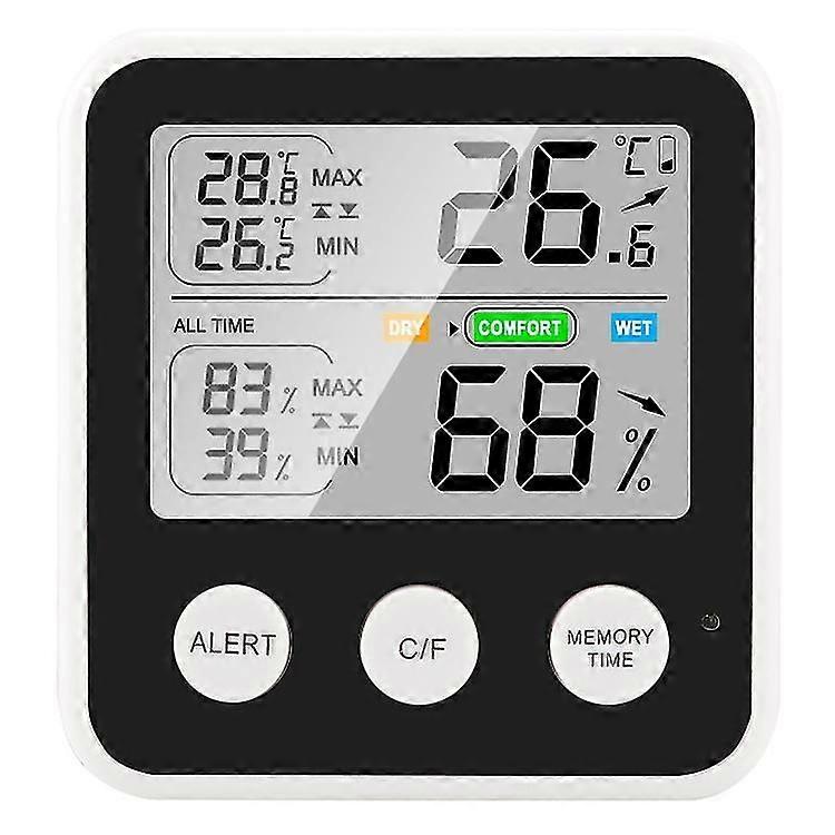 Large Screen Clock Thermometer Hygrometer