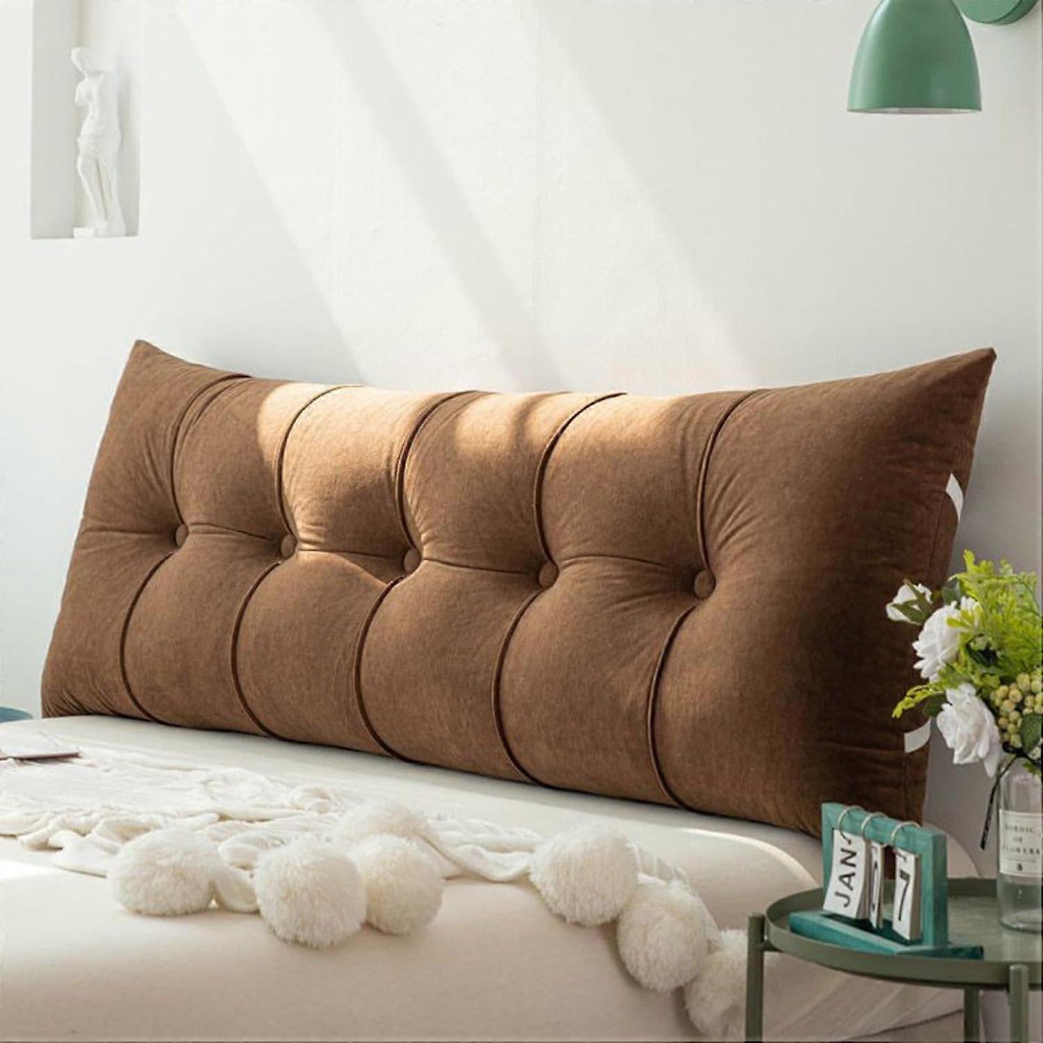 Wedge Pillow Headboard Reading Cushion Removable Headboard Backrest Lumbar Cushion Positioning Support Bolster 5.60 x 18 x 50 cm 5 180x18x50cm