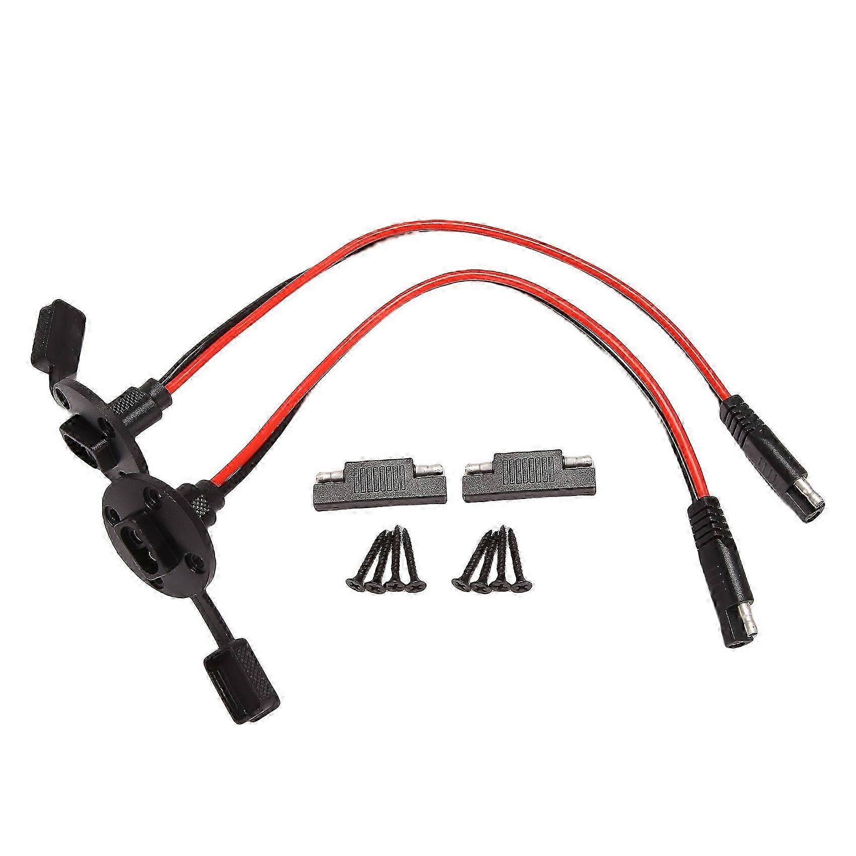 Power Socket Side Wall Port 10AWG Solar Panel Flush Mount Connector Plug Cable for Solar Generator