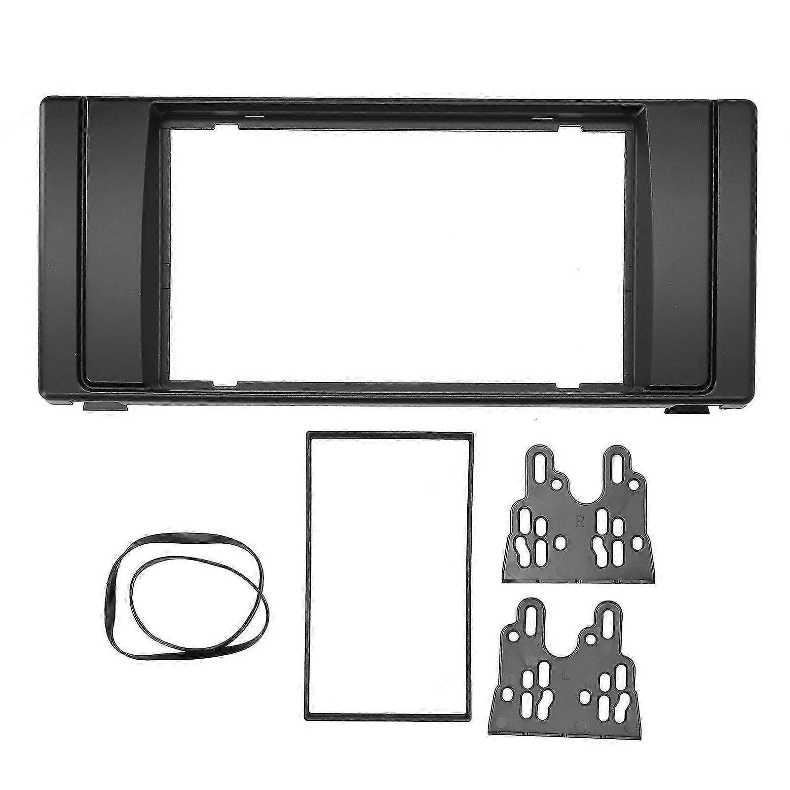 2Din Center Control Audio Fascia Trim Navigation Panel Frame Interior Accessory Suitable for 5 Series E39/X5 E53