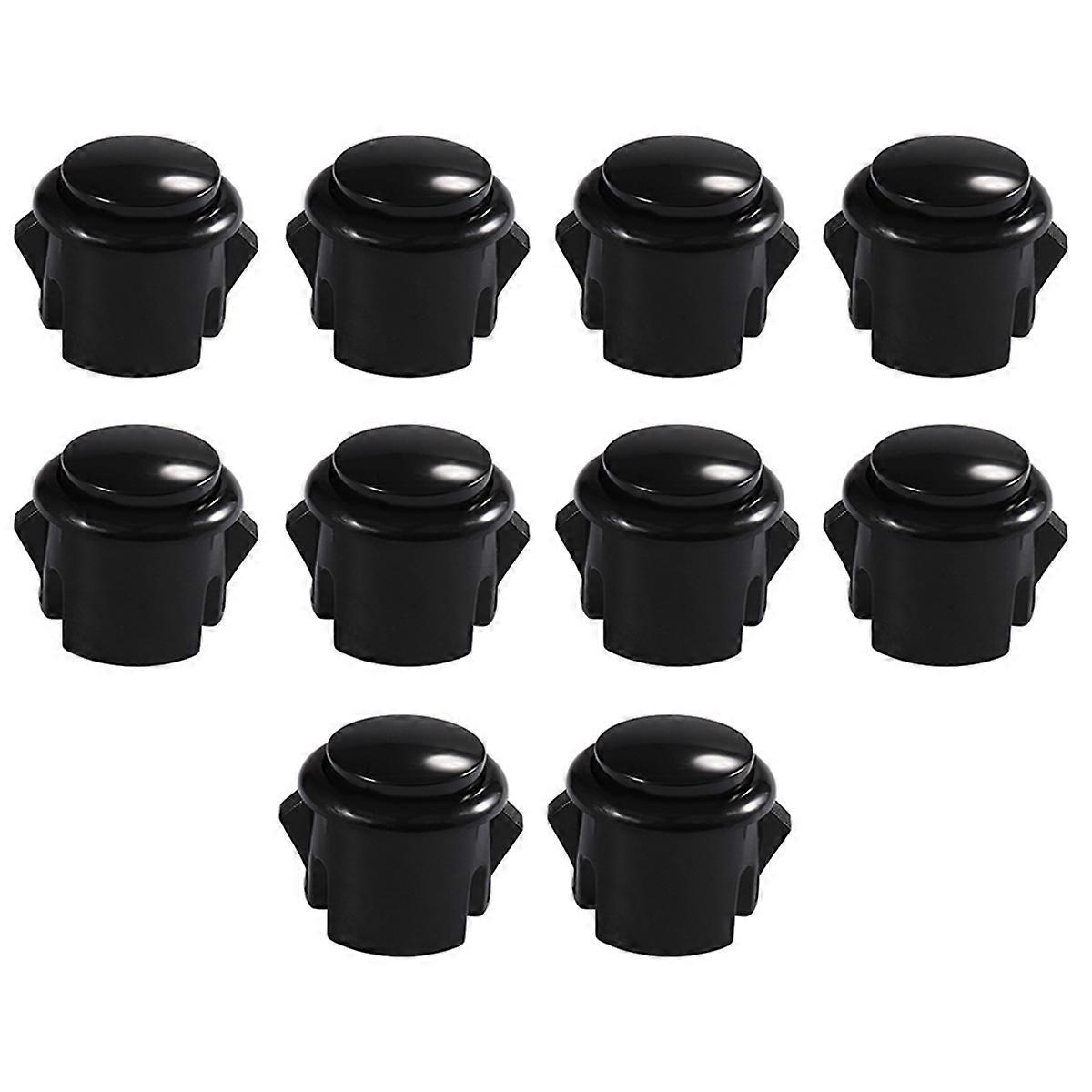 10 Pcs Arcade Buttons 30Mm Responsive Arcade Buttons for Gaming Enthusiasts Black