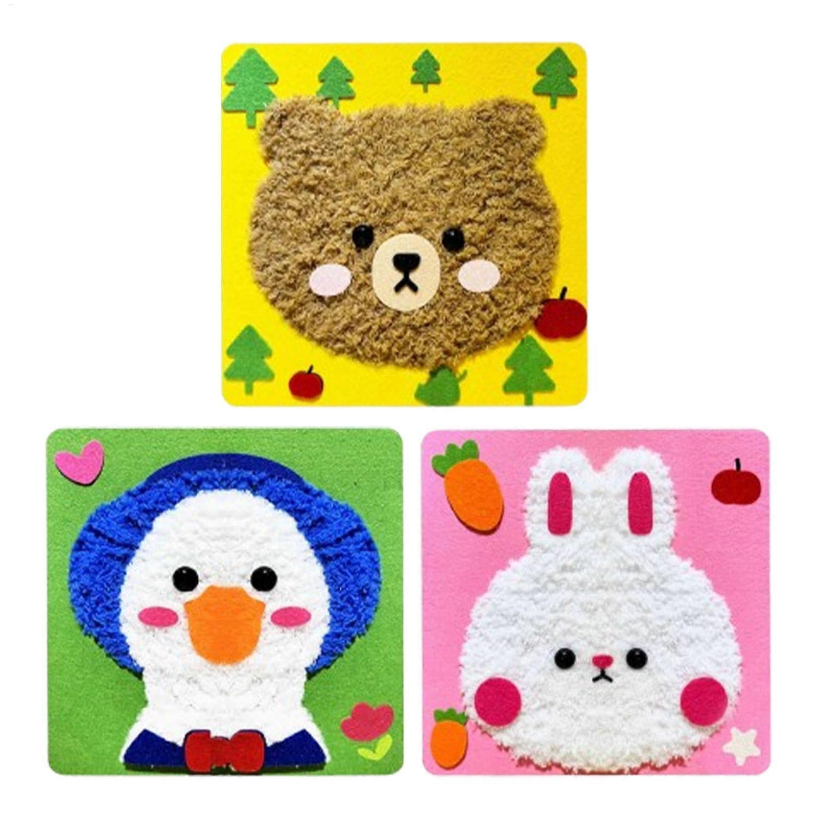 Children's Sewing Kit for Crafting, Learn to Sew, Includes 3 Handmade Dolls, Educational Project, Size 15.2 x 10.2 cm