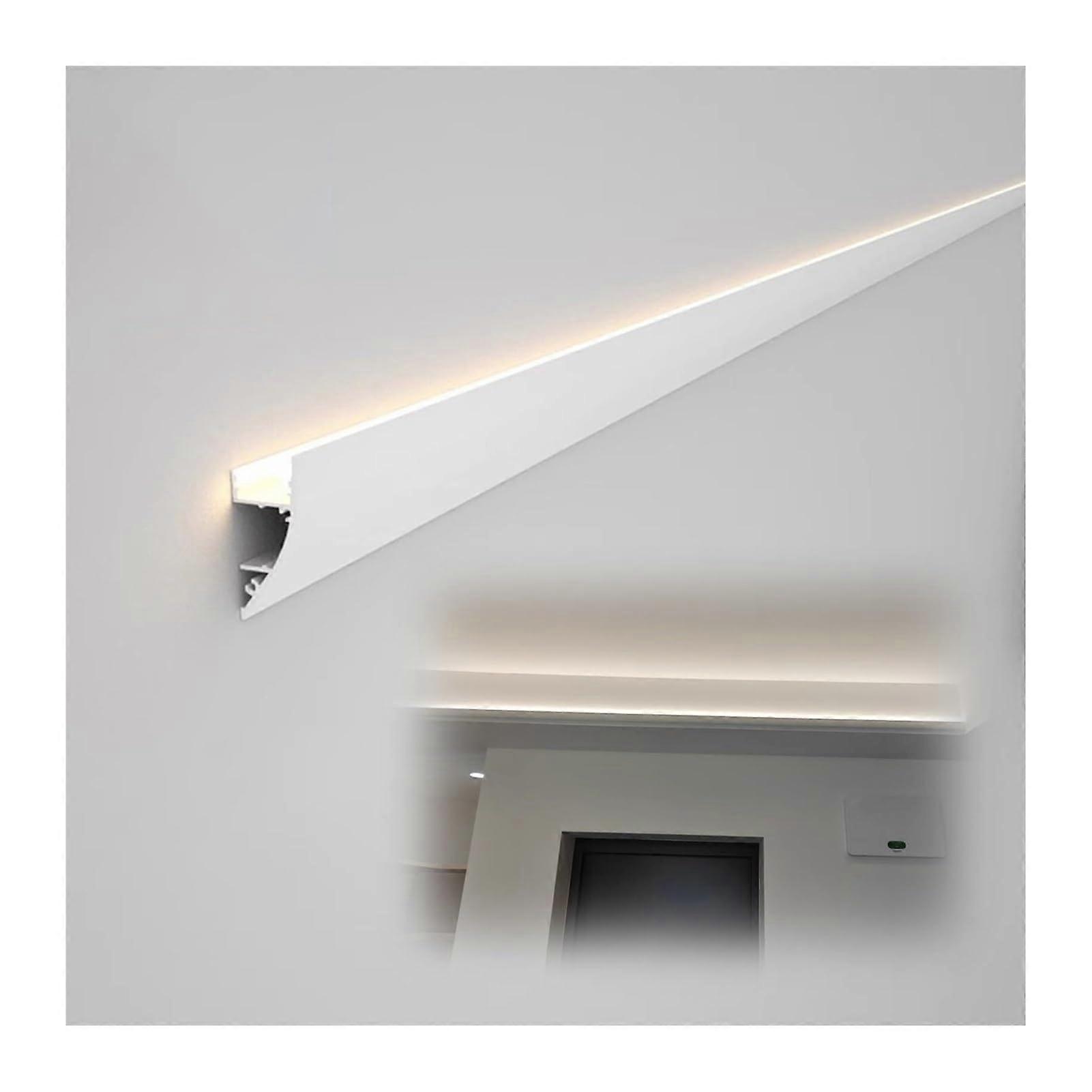 LED Strip Lights for Wall Mount, Aluminum Profile for Indirect Lighting in Living Room, Bedroom, Hallway - 1m/3.3ft Ceiling and Downlight Solution