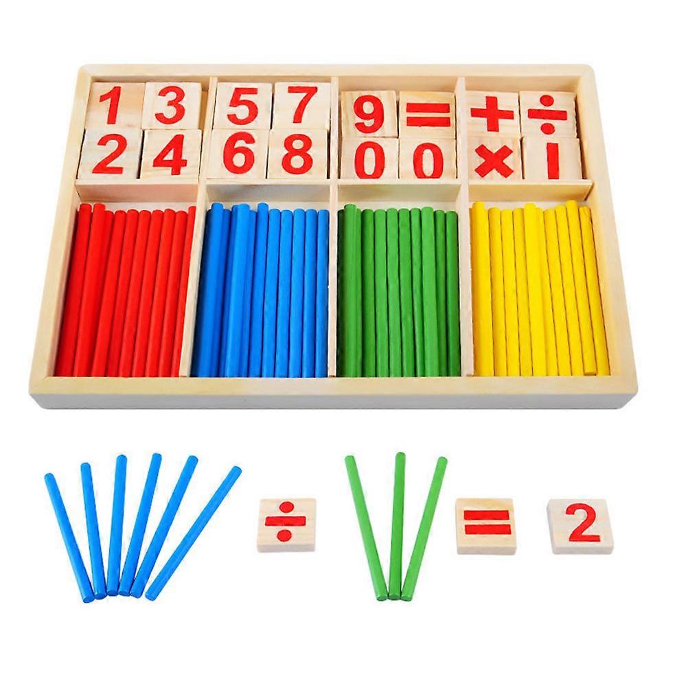 Math Enlightenment Toys Arithmetic Rods Educational Toy Learning Activities 23X15X2CM 1Set