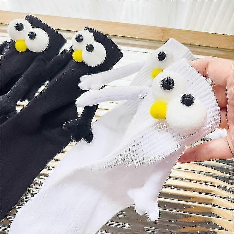 مضحك المغناطيسي شفط كأس 3D الجوارب ، للجنسين مضحك الأزواج عقد اليدين الجوارب للزوجين