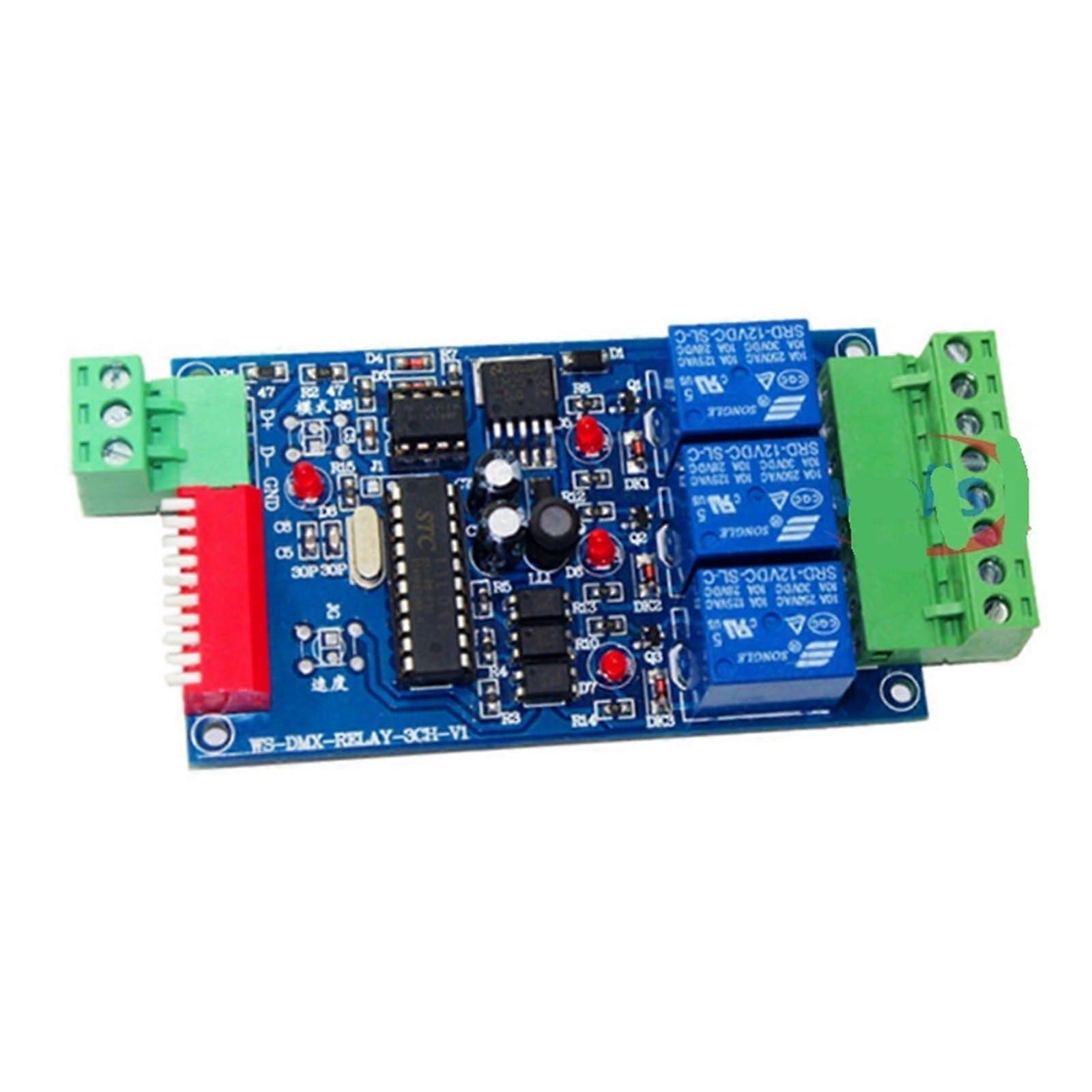 3 Channel DMX-512 Relay Output LED DMX512 Decoder Controller Relay Switch For Stage Lighting And LED Control