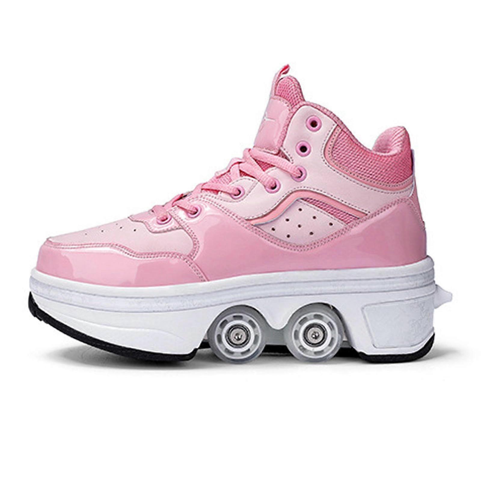 Roller Skates Women, Quad Roller Skates , Shoes with Wheels for , Kick Roller Skates Adults 38 EU
