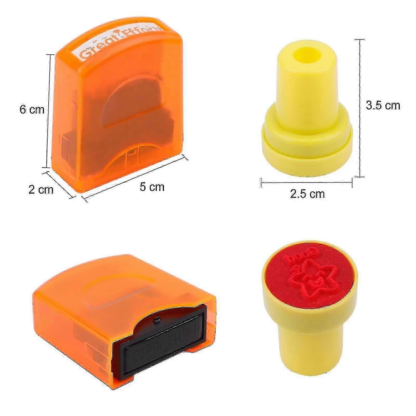 18pcs Lærer Stempler For klasserommet, Self-inking motiverende karaktersetting stempler Lærer Rekvisita, Parent Sign