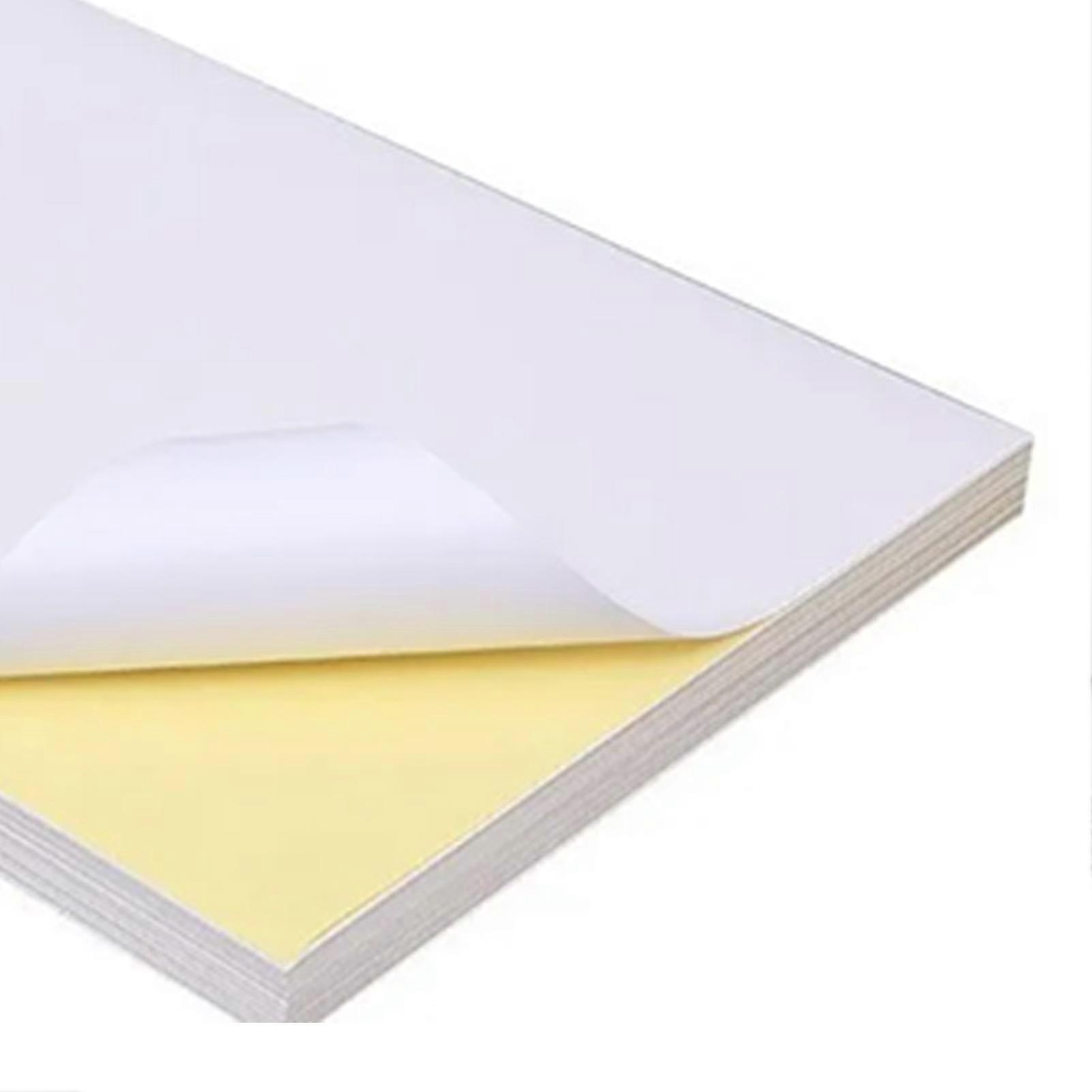 100Pcs Label Sticker Paper A4 Size Glossy Matte White Hassle Free Label Printing Paper for Laser Inkjet Printer 