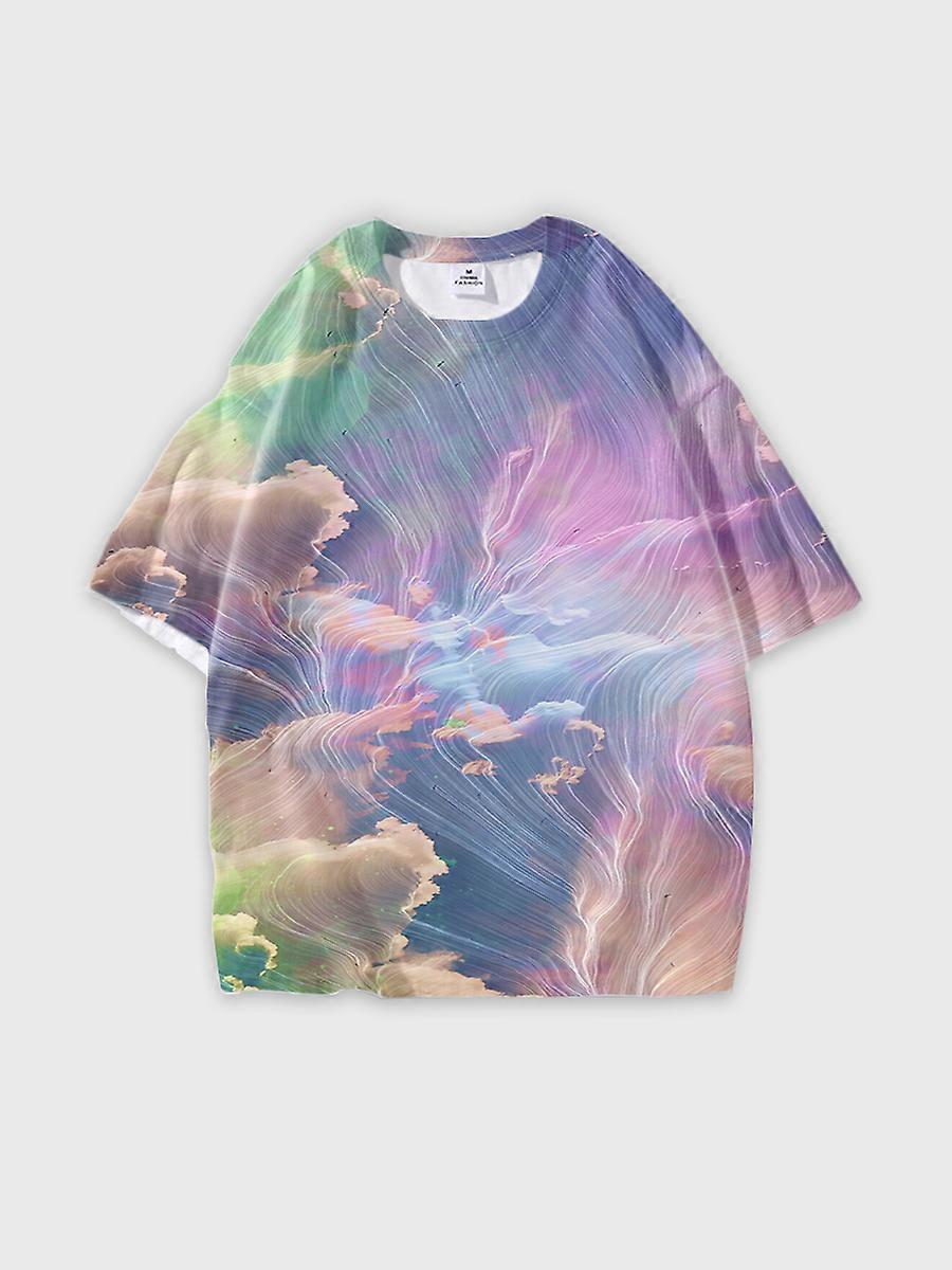 T-shirt round neck Pattern loose short sleeve JW1965