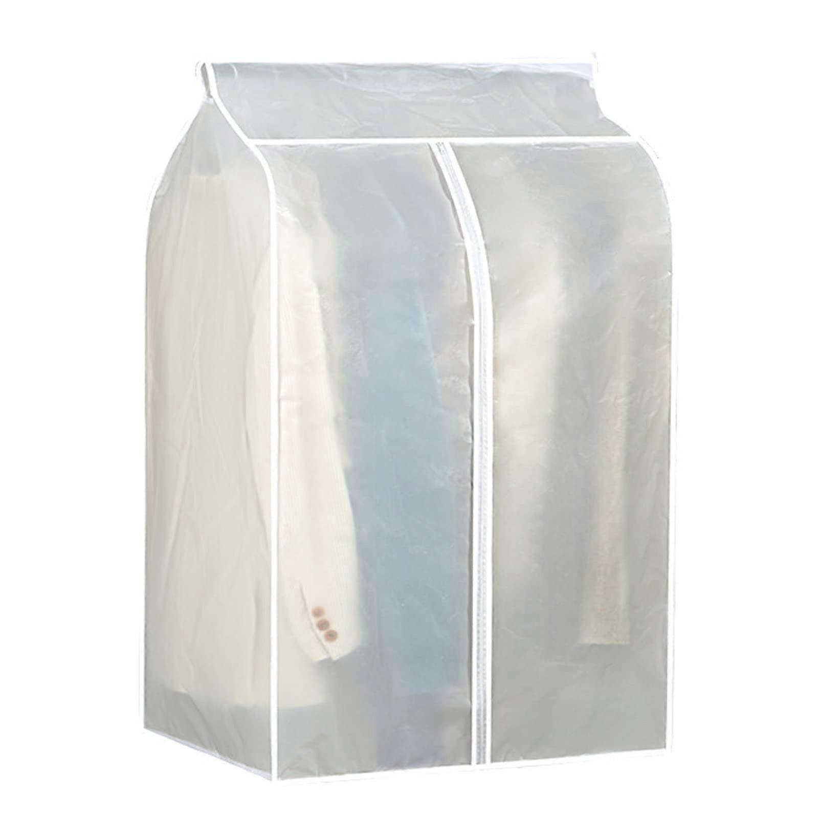 Dustproof cover with 3D zipper, large transparent garment storage bag, waterproof, 120 x 100 x 50 cm
