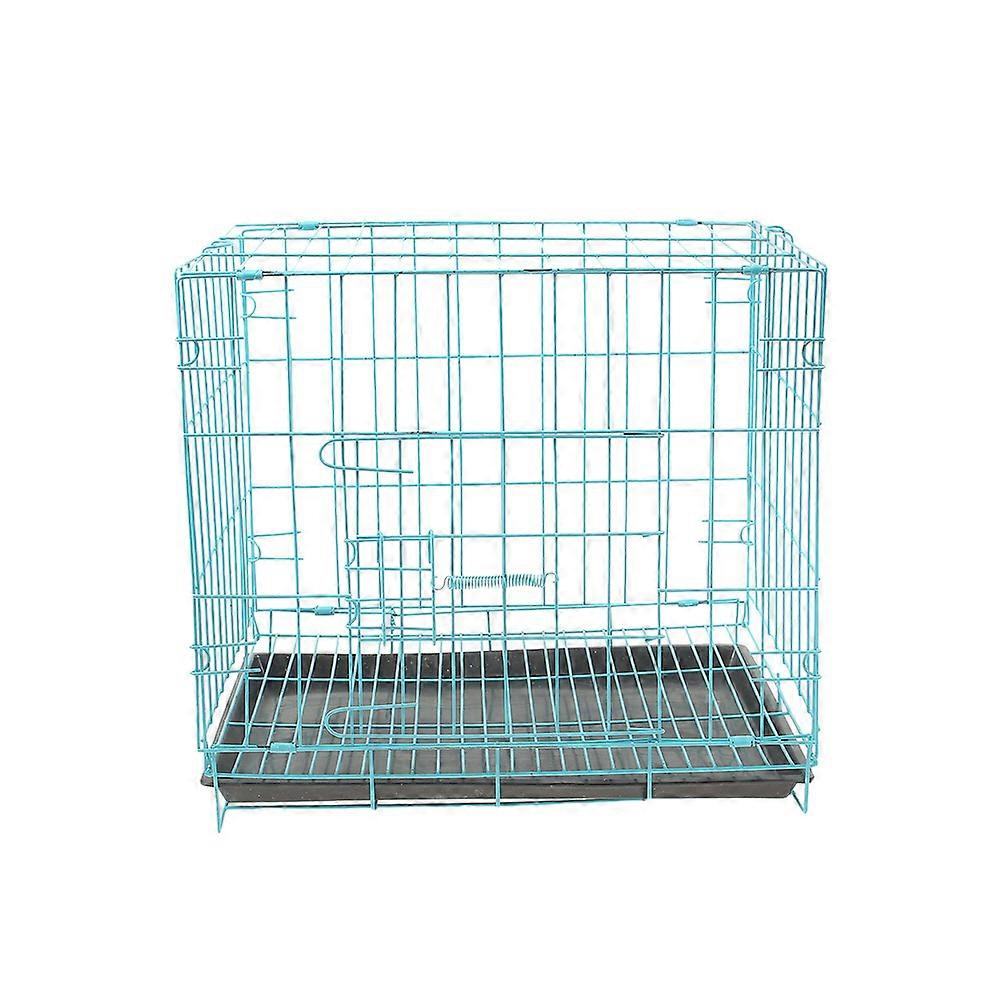 Pet Cages Foldable Design Rectangular Iron Material Cat Rabbit Cage 60x42x50cm Ventilation 1Set