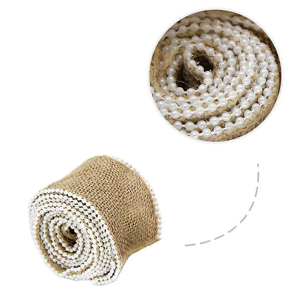 Burlap Wrap Burlap Ribbon Roll Khaki 2.2 Yards Length Indoor or Outdoor Applications 2.4 Inches Width 1Set