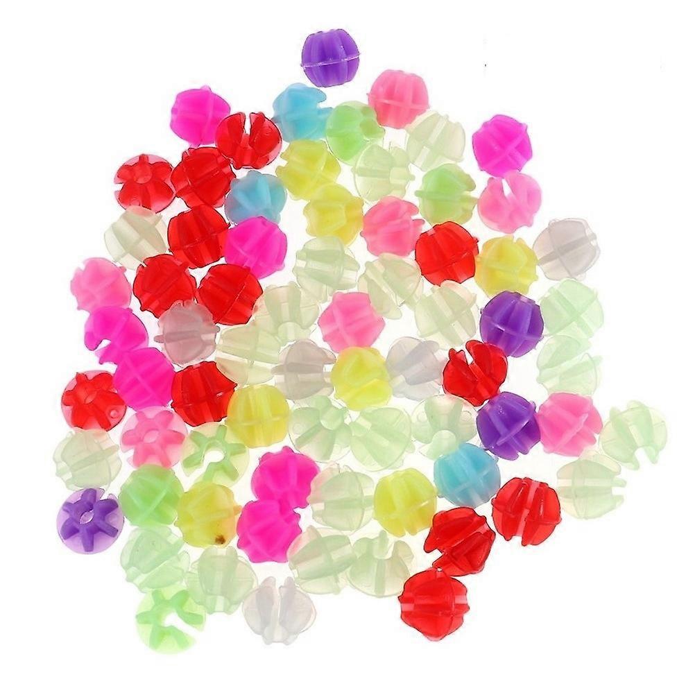 Bicycle Wheel Spokes Beads Luminous Bike Decorations Assorted Color Round 1.5X1.5 Cm 36Pcs