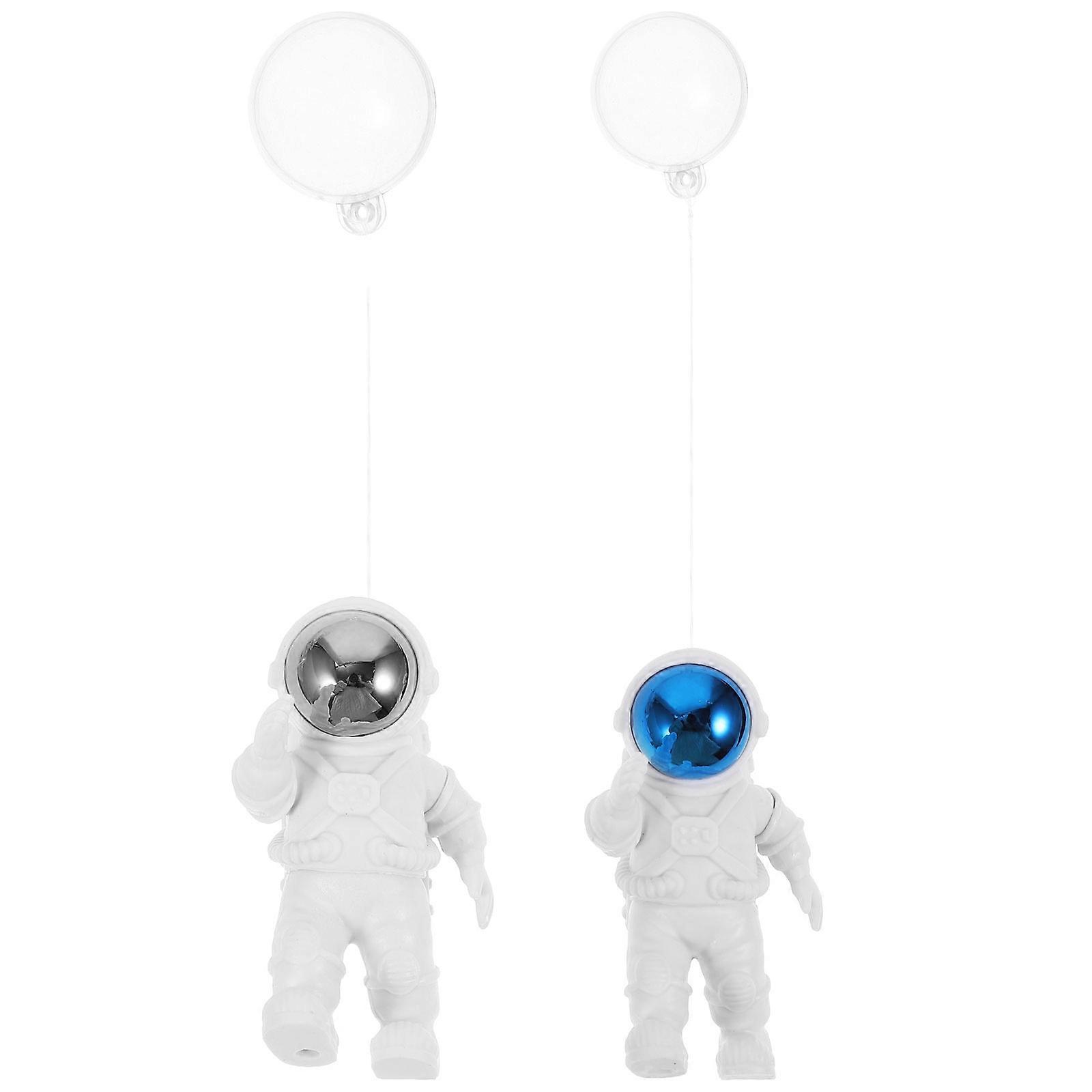 Floating Spacemen Statue Resin Desktop Spacemen Decor for 2Pcs