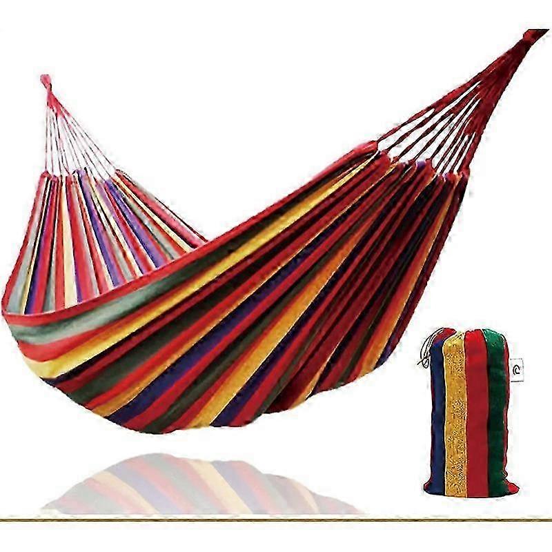 Thickened Canvas Hammock Swing for Outdoor & Indoor Use - Comfortable Single & Double Glider for Camping & Leisure Relaxation