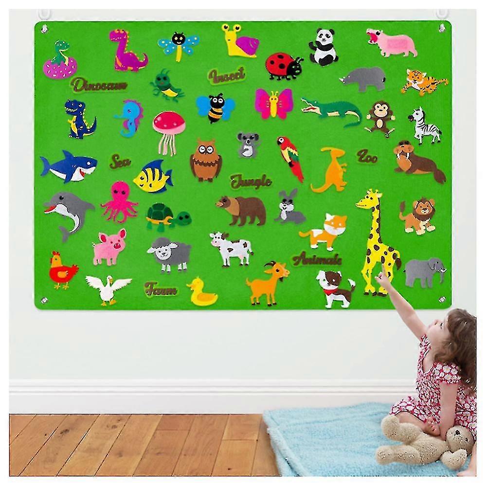 Flannel storyboard set for toddlers - large wall hanging activity toy