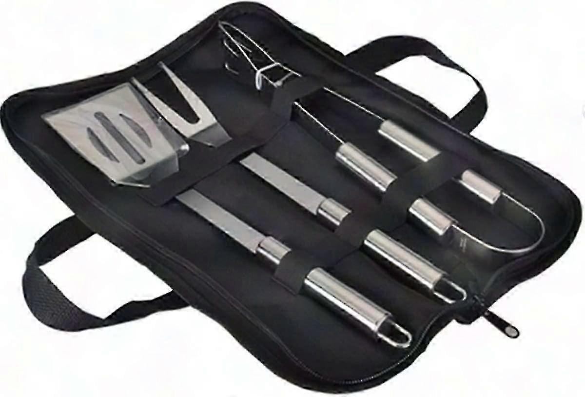 BBQ grill tool set with spatula tongs fork bag
