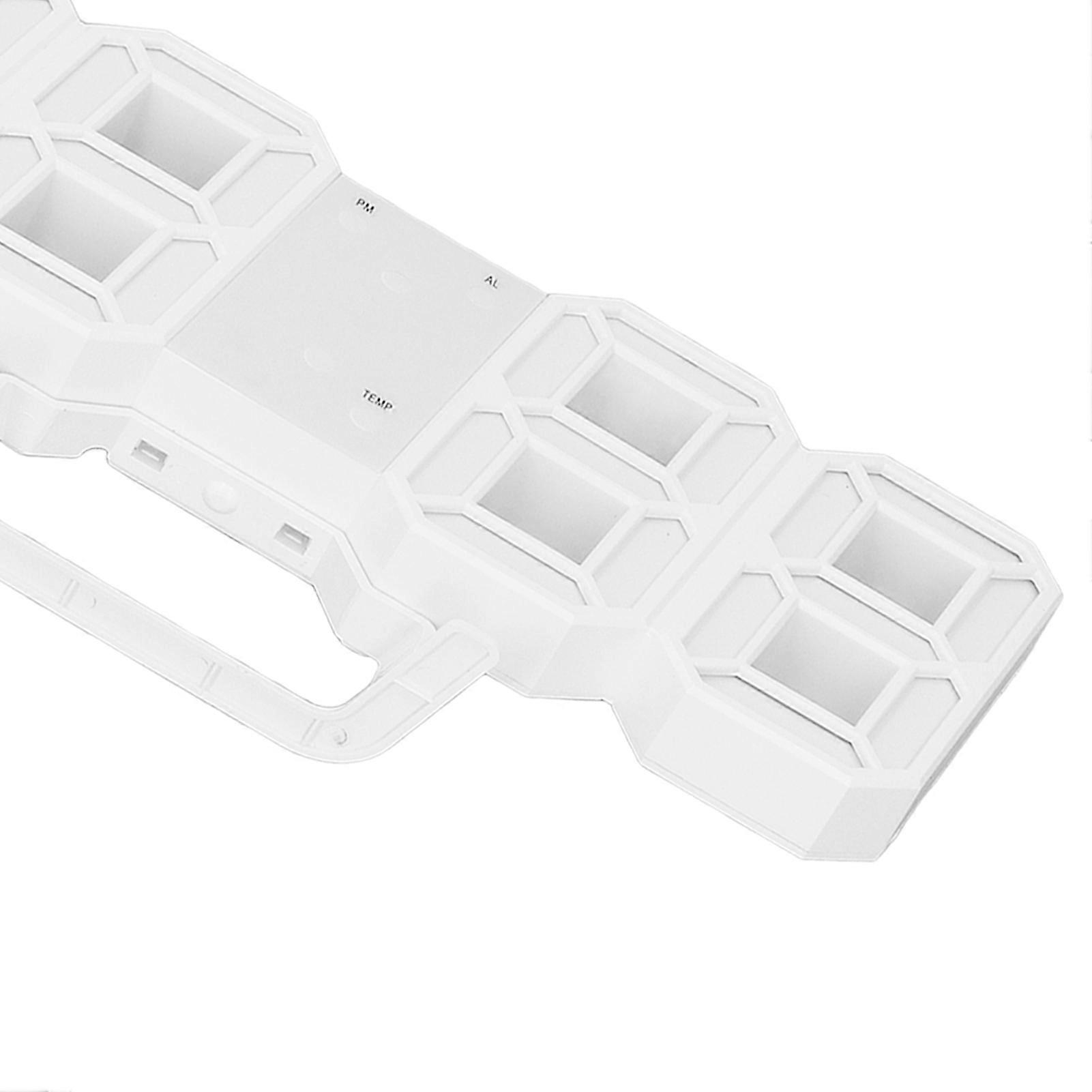 3D LED Digital Clock Time Date Temperature Display Voice Control Automatic Brightness Adjustment Digital Wall Clock White Shell Blue Characters