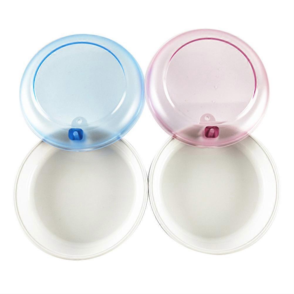 Durable Plastic Denture Case for Storage Blue PP Material Lightweight and Easy to Carry 1PC