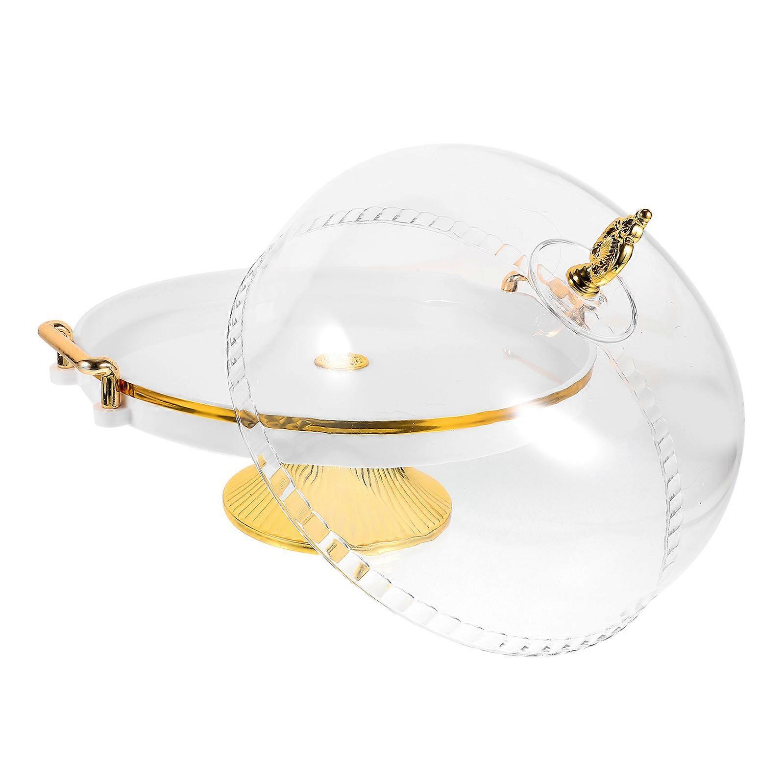 an elegant product description for your transparent dessert display stand:

 

**Elegant Transparent Dessert Display Stand with Dome Lid – Multi Tier
