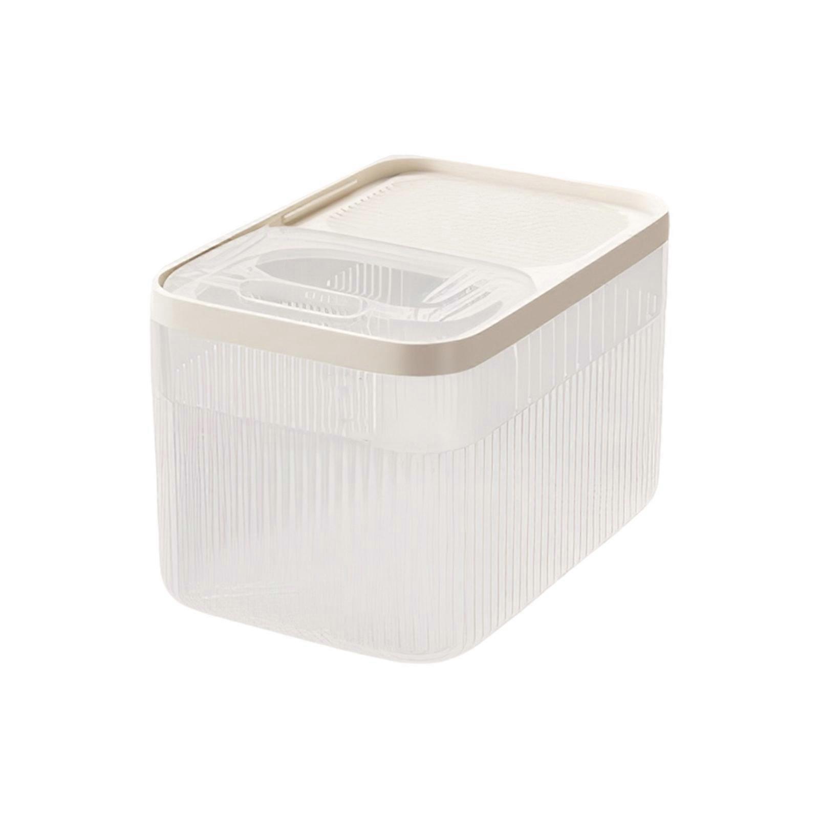 Leakproof Pet Food Storage Bin Great Seal Large Capacity Storage Container with Measuring Cup Food Container Solution Transparent Color S