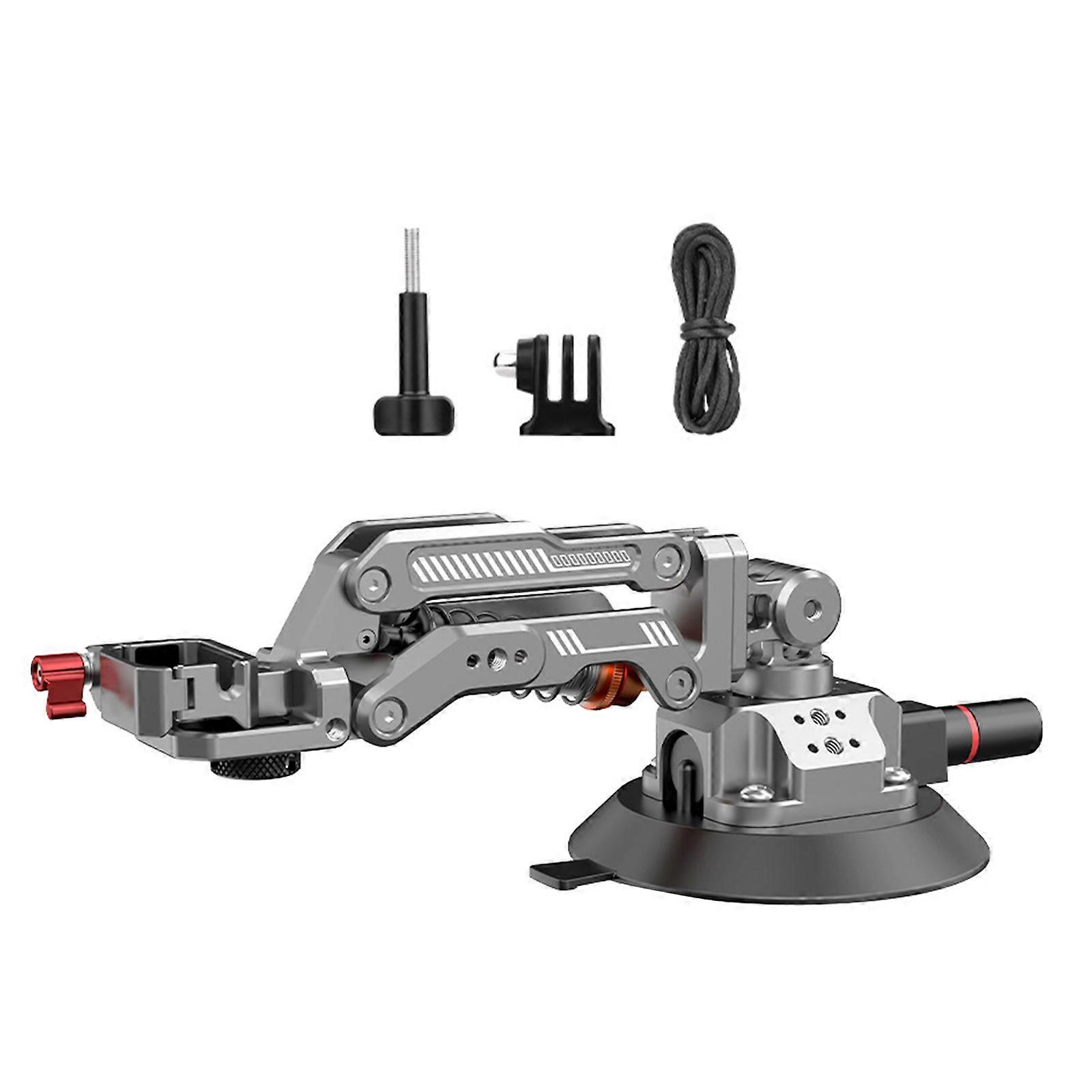 מעמד לרכב עם כוס יניקה מאלומיניום למצלמת Pocket 3, זרוע סופגת זעזועים רב תכליתית, ססגוניות