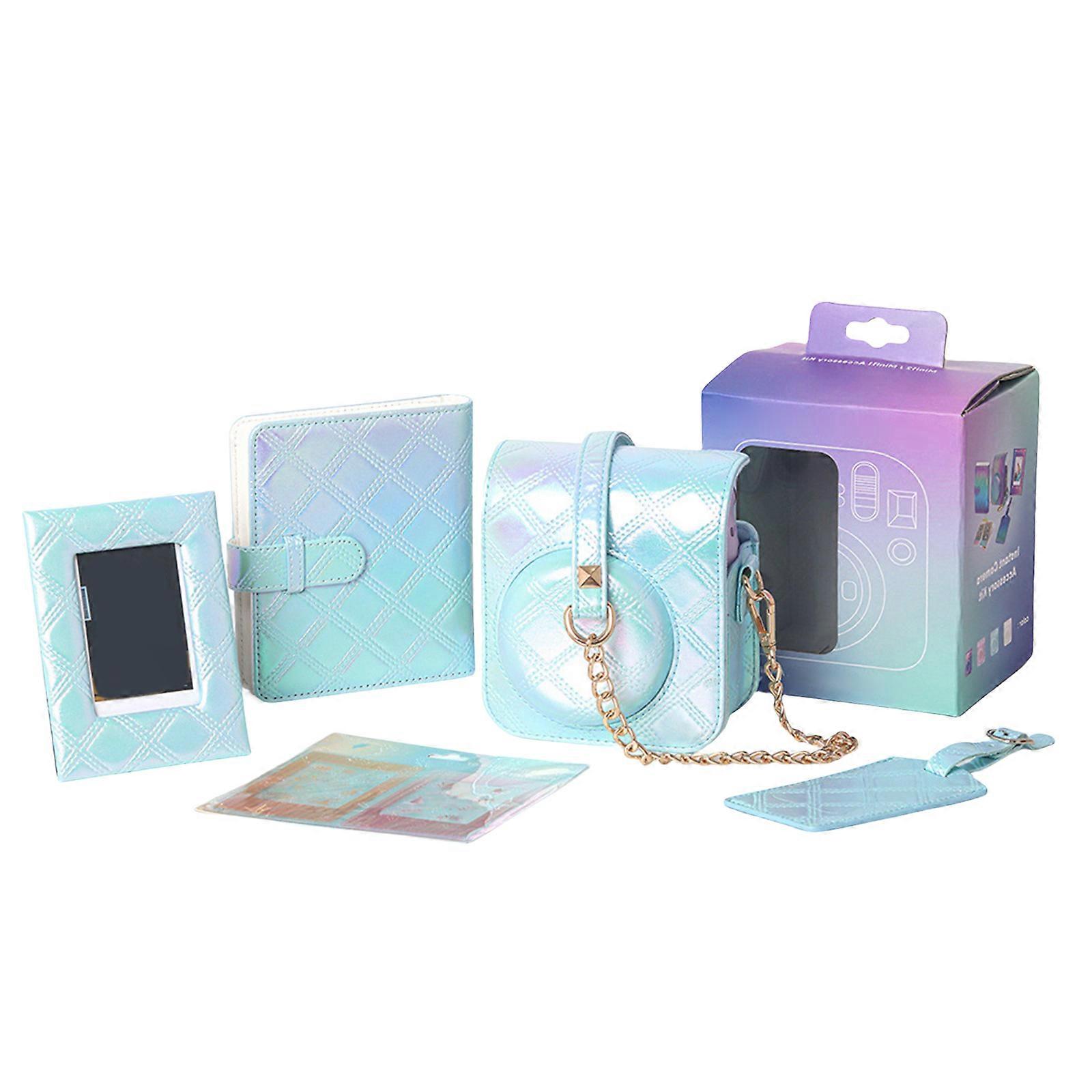 נרתיק מצלמה עמידות למארז מצלמה מיני 12 עם אלבום תמונות רצועת כתף מתכווננת לנשיאה קלה של נרתיק פנינה