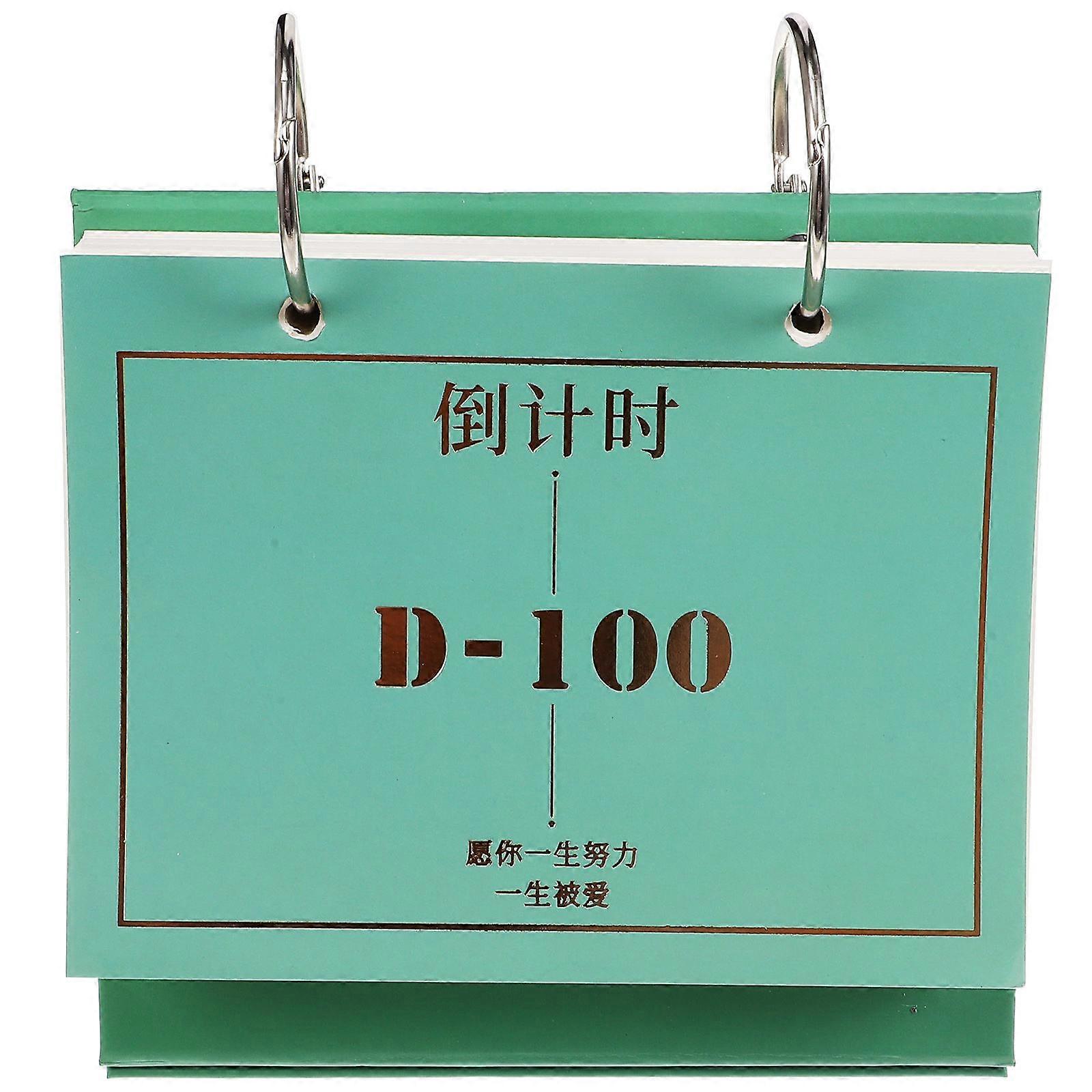 Exam Countdown Calendar Loose Leaf Calendar Stylish and Chic Design Reminder for Important Dates 5.9×4.7×3.9in 1Pcs