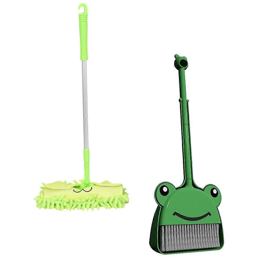 Child Housekeeping Helper Mini Cleaning Tools Mop Broom Dustpan for Children Home Use 1Set