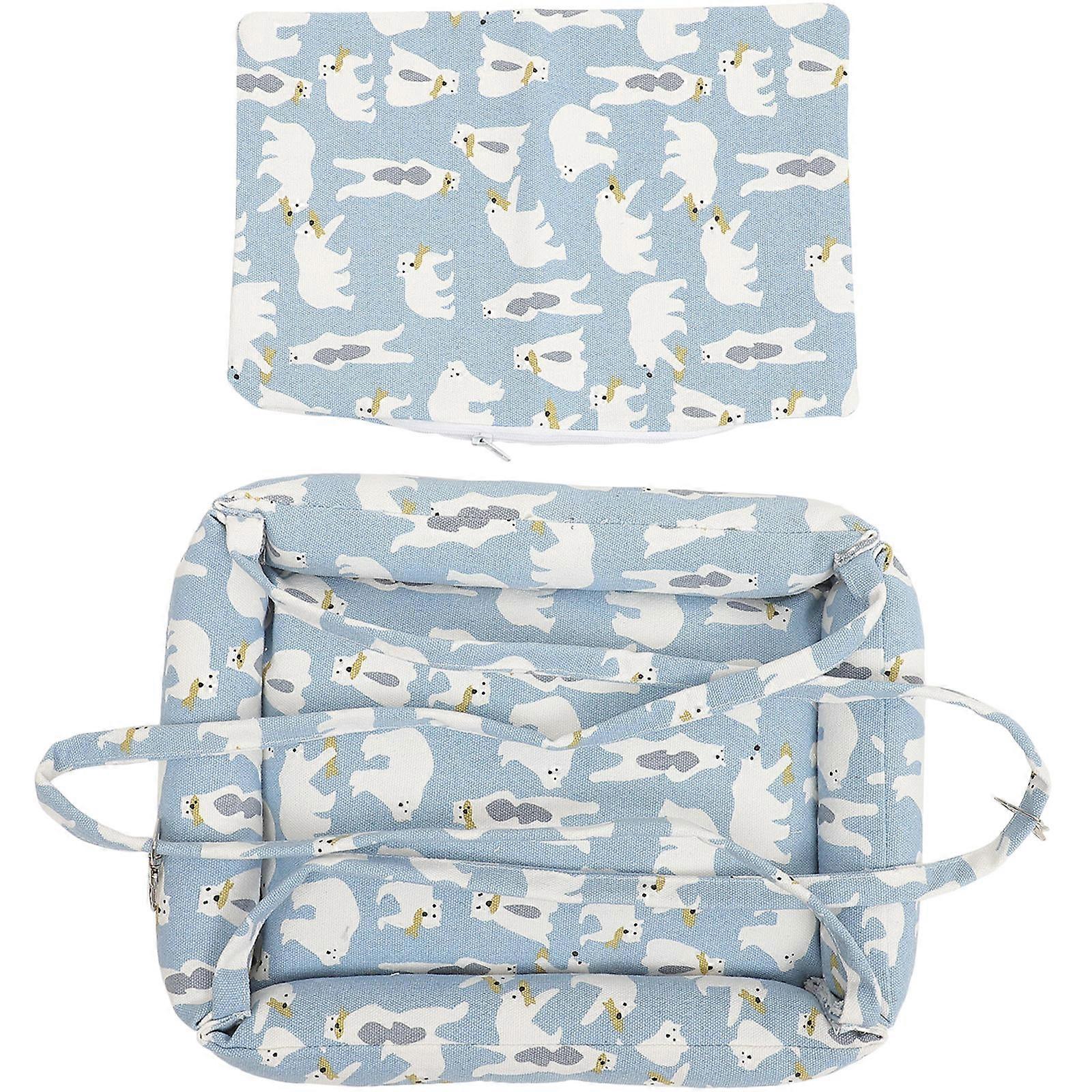 Bunny Hammock with Pee Pad Thickened Canvas Hanging Bed for Guinea Pigs, Rabbits & Small Animals Washable Pet Swing with Cartoon Design for Cage