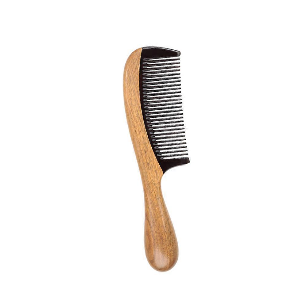 Sandalwood and Horn Hair Comb with Teeth for Comfortable Scalp Massage and Styling Multi Color