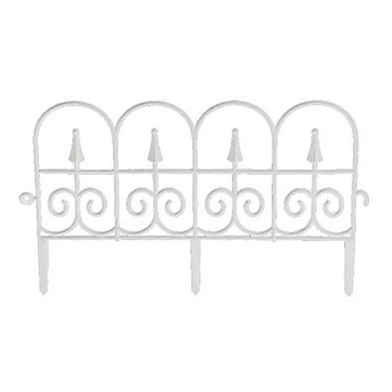 White Black Garden Fence Decorative Folding Fencing Plastic European Style Guardrail
