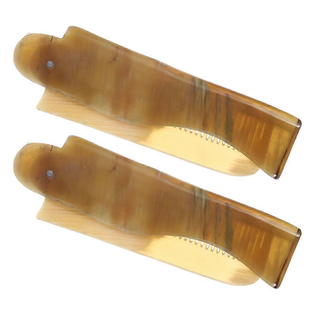 2pcs Foldable Travel Hair Brush Stylish Paddle Comb for Women Portable Hair Styling Tool