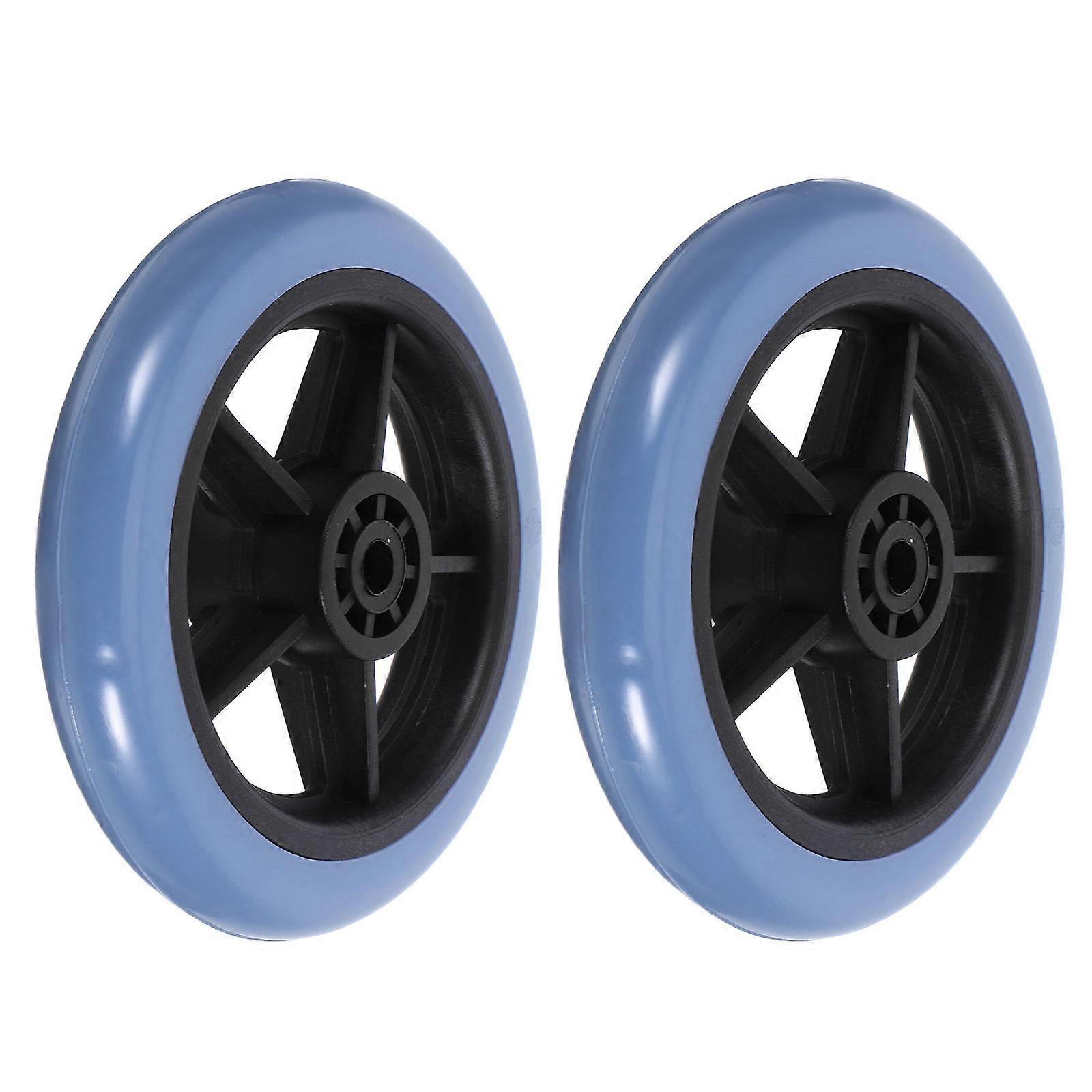 Round Shape 2Pcs Wheelchair Front Wheels Ideal For Indoor Use Offering Smooth Operation And Wear-resistant Qualities