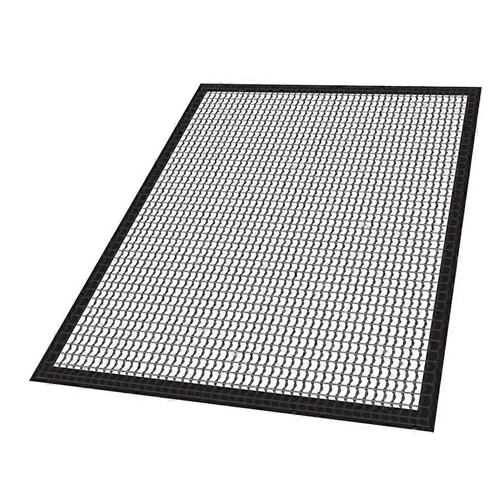 Black Nonstick BBQ Mesh Grill Mat for Even Cooking and Easy Cleanup Coated 2pcs