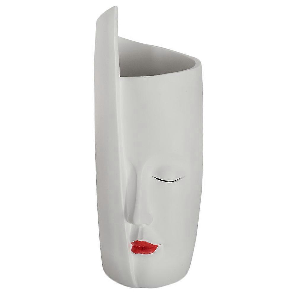Creative Flower Vase Flat Bottom Scandinavian Style Garden Decor 30x11cm Resin Material 1Pcs